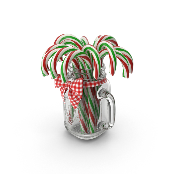 Jar of Candy Canes PNG & PSD Images