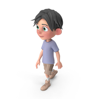 卡通男孩杰克步行PNG和PSD图像