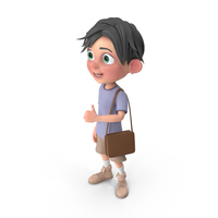 Cartoon Boy Jack Travelling PNG & PSD Images