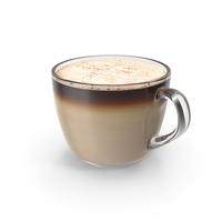 咖啡杯小玻璃杯配牛奶PNG和PSD图像