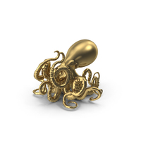 Golden Octopus PNG & PSD Images