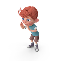 Cartoon Boy Charlie Cheering PNG & PSD Images