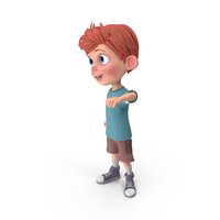 Cartoon Boy Charlie Cheering PNG & PSD Images