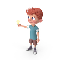 Cartoon Boy Charlie Has An Idea PNG & PSD Images