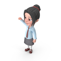 Cartoon Girl Emma Cheering PNG & PSD Images