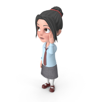Cartoon Girl Emma Confused PNG & PSD Images