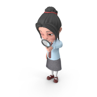 Cartoon Girl Emma Searching PNG & PSD Images