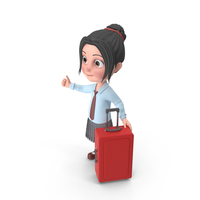 Cartoon Girl Emma Traveling PNG & PSD Images