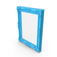 Blue Baroque Picture Frame PNG & PSD Images