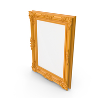Orange Baroque Picture Frame PNG & PSD Images