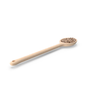 Wooden Spoon of Hulled Sunflower Seeds PNG & PSD Images