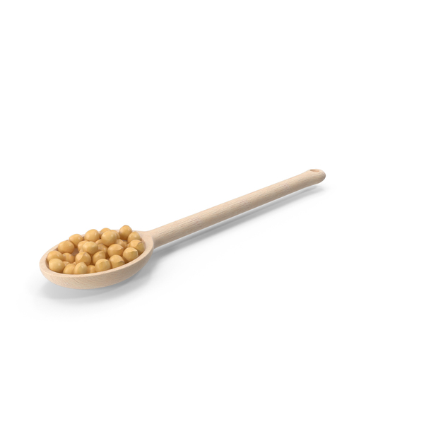 Wooden Spoon of Soybeans PNG & PSD Images