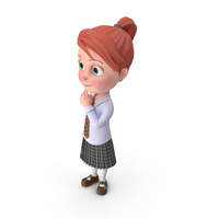 Cartoon Girl Grace Idle PNG & PSD Images