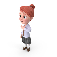 Cartoon Girl Grace Talking PNG & PSD Images