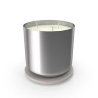 Scented Candle Big Metal Silver PNG & PSD Images