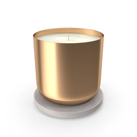 Scented Candle Small Metal Gold PNG & PSD Images