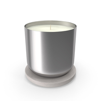 Scented Candle Small Metal Silver PNG & PSD Images