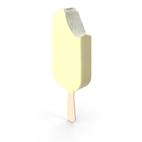White Ice Cream On A Stick Bitten PNG & PSD Images