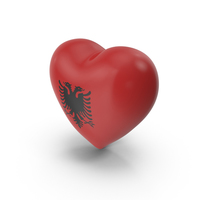 Albania Heart Flag PNG & PSD Images