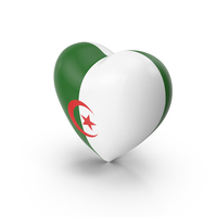 Algeria Heart Flag PNG & PSD Images