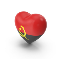 Angola Heart Flag PNG & PSD Images