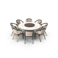 Longhi Manfred Dining Table & Chairs PNG & PSD Images