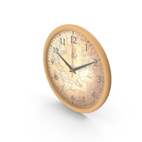 Map Wall Clock PNG & PSD Images