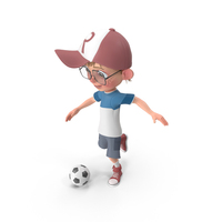 Cartoon Boy Harry Playing Soccer PNG & PSD Images