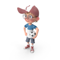 Cartoon Boy Harry with Soccer Ball PNG & PSD Images