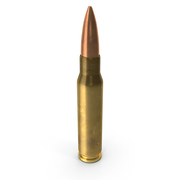 7.62×51mm NATO Cartridge PNG & PSD Images