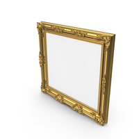 Big Golden Baroque Picture Frame PNG & PSD Images