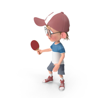 Cartoon Boy Harry Playing Table Tennis PNG & PSD Images