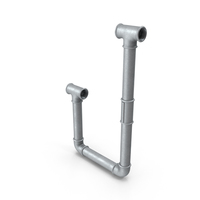 Galvanized Pipe Letter J PNG & PSD Images