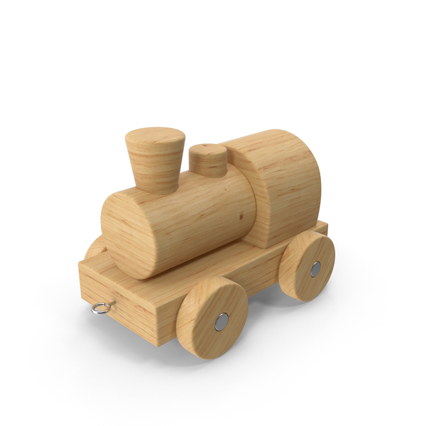 木制玩具机车PNG和PSD图像