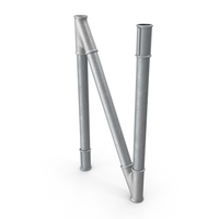 Galvanized Pipe Letter N PNG & PSD Images