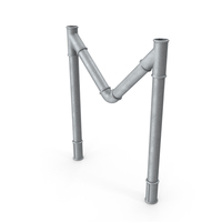 Galvanized Pipe Letter M PNG & PSD Images