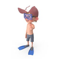Cartoon Boy Harry in Swim Suit PNG & PSD Images