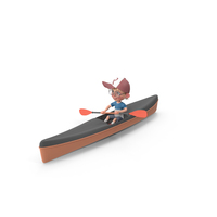 Cartoon Boy Harry Kayaking PNG & PSD Images
