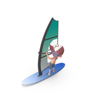 Cartoon Boy Harry Wind Surfing PNG & PSD Images