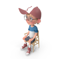 Cartoon Boy Harry Sitting On Chair PNG & PSD Images