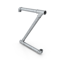 Galvanized Pipe Letter Z PNG & PSD Images