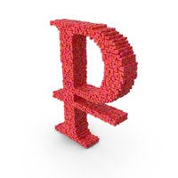 Voxel Ruble Symbol PNG & PSD Images