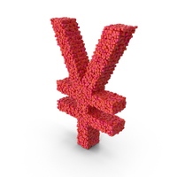 Voxel Yen Symbol PNG & PSD Images
