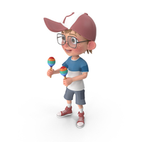 Cartoon Boy Harry Playing Maracas PNG & PSD Images