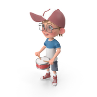 Cartoon Boy Harry Playing Snare Drum PNG & PSD Images