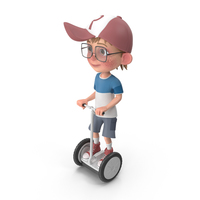 Cartoon Boy Harry Riding Scooter PNG & PSD Images