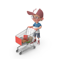 Cartoon Boy Harry Shopping PNG & PSD Images
