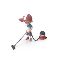 Cartoon Boy Harry Vacuuming PNG & PSD Images