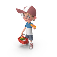 Cartoon Boy Harry Shopping PNG & PSD Images