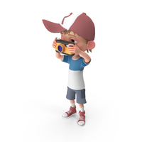 Cartoon Boy Harry Taking Pictures PNG & PSD Images
